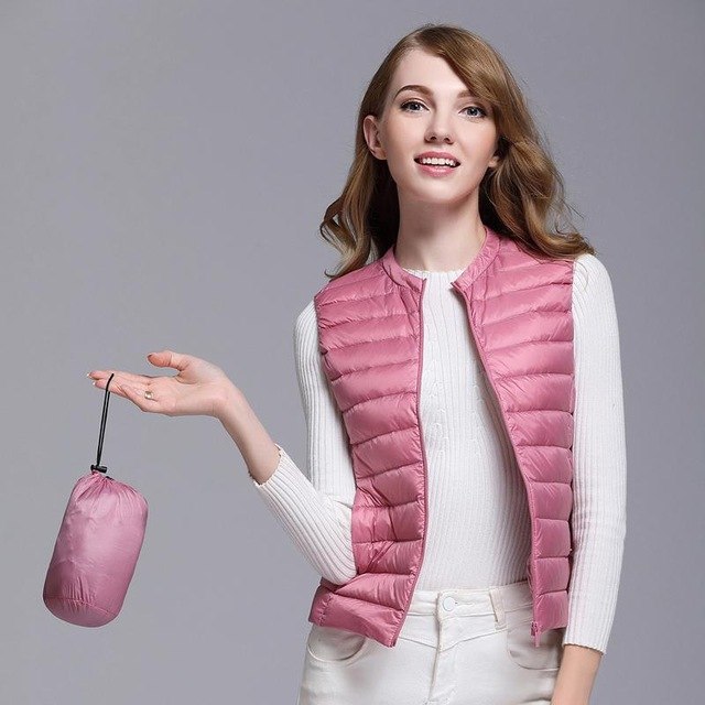 Street-wave Womens Zip Front Puffer Vest Lightweight Warmth For Everyday All Seasons Edition
