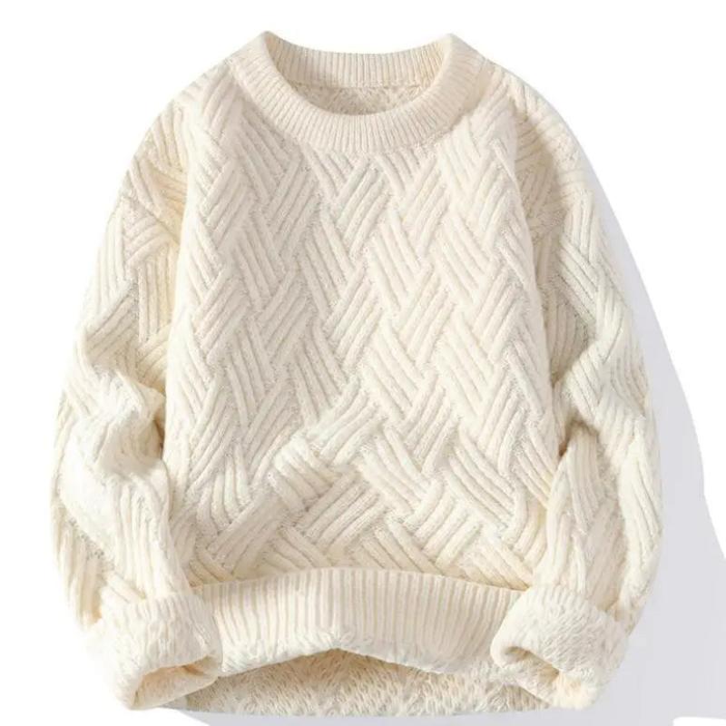 Streetwave Kjell Textured Crewneck Pullover for Men Warm Breathable Knit Sweater