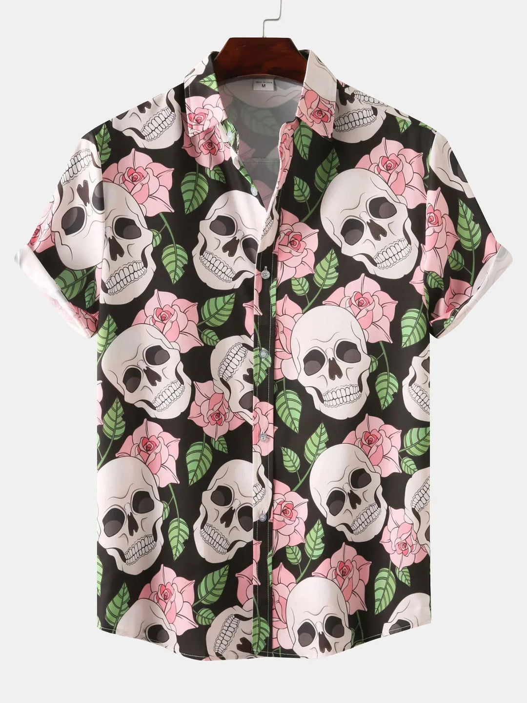 Bonifaz Skull Floral Summer Shirt Lightweight Breathable Punk Streetwear For Bold Streetwear Fans