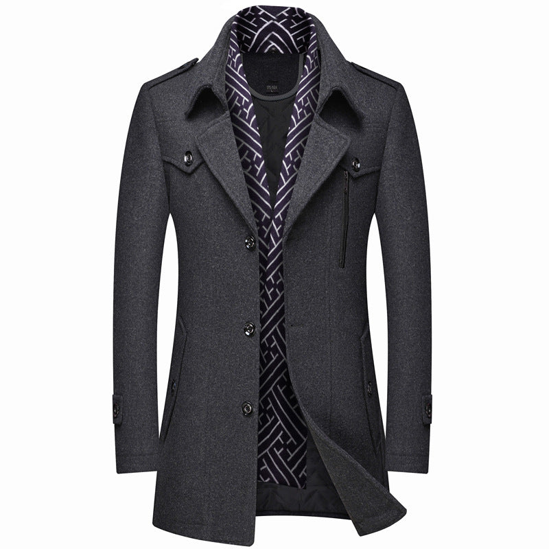 Street-Wave Men's Winter Jacket - Warm Insulated, Windproof, Water-Resistant Coat for Modern Style
