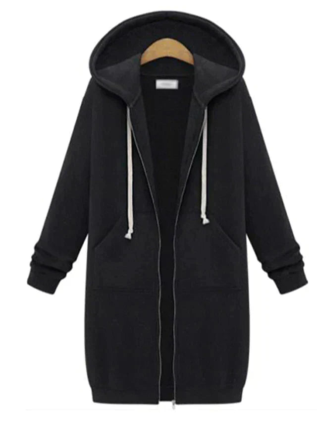 Streetwave Hooded Knit Coat For Women Cozy Versatile Midlength Sweater Jacket Fall And Winter