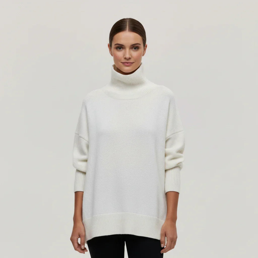 Street Wave Women Oversized Sweater Featuring Cozy Turtleneck Fit