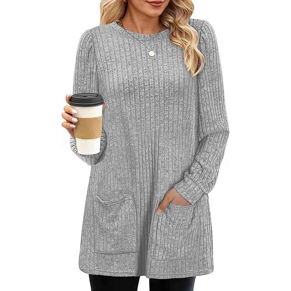 Bjarke Knit Dress for Fall and Winter with Pockets for Women