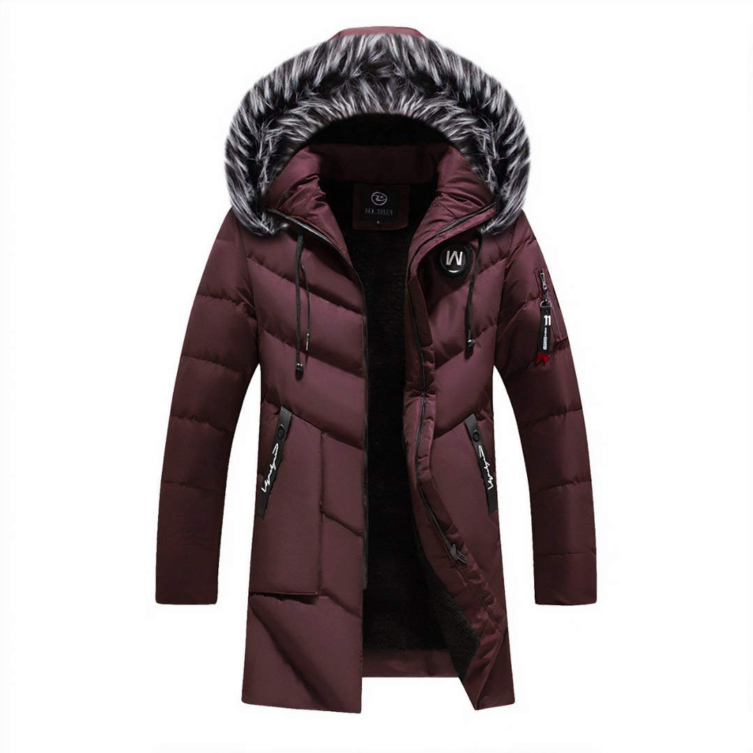 Street Wave Unisex Winter Jacket With Fur Hood And Soft Fleece Lining For Cold Weather Warmth