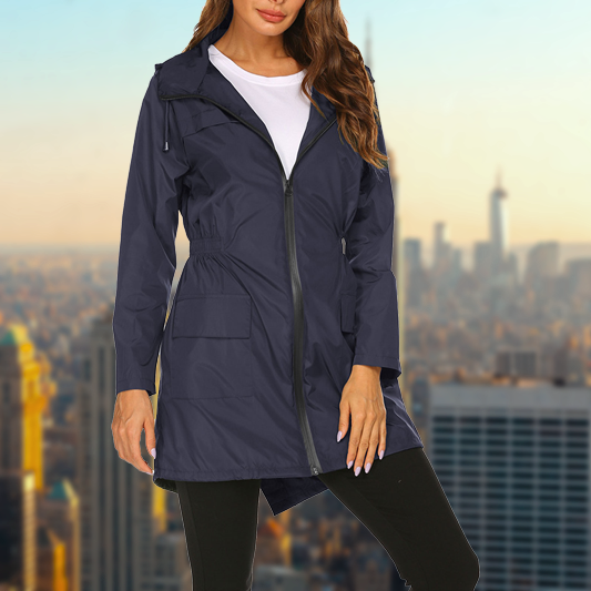 Street-wave Womens Waterproof Outdoor Rain Jacket With Windproof Design And Comfortable Fit
