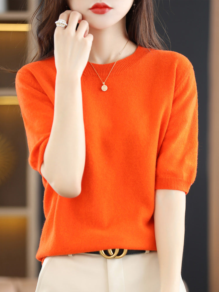 Street-Wave Women Merino Cashmere Knit Pullover Soft Wool Blend With Cashmere-Like Warmth For Everyday Comfort