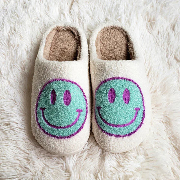 Street Wave Smiley Face Slippers Warm Cozy Budget Friendly Comfort For Budget Conscious Homebodies
