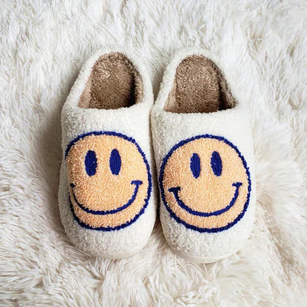 Street Wave Smiley Face Slippers Warm Cozy Budget Friendly Comfort For Budget Conscious Homebodies