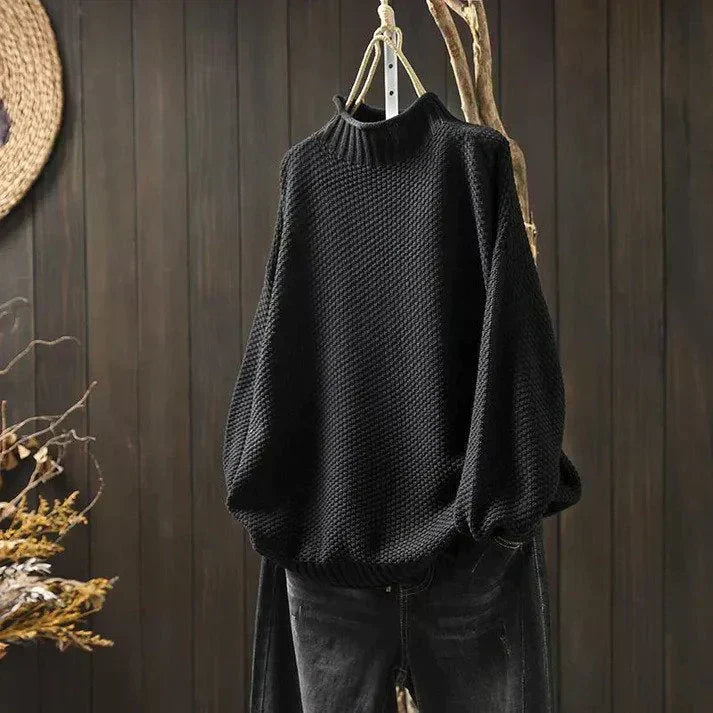 Street-Wave Oversized Rollneck Knit Sweater Unisex Cozy Warmth For Cold Days And Relaxed Style
