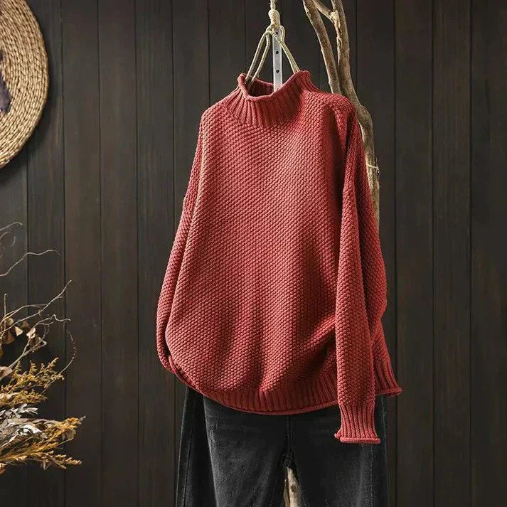 Street-Wave Oversized Rollneck Knit Sweater Unisex Cozy Warmth For Cold Days And Relaxed Style
