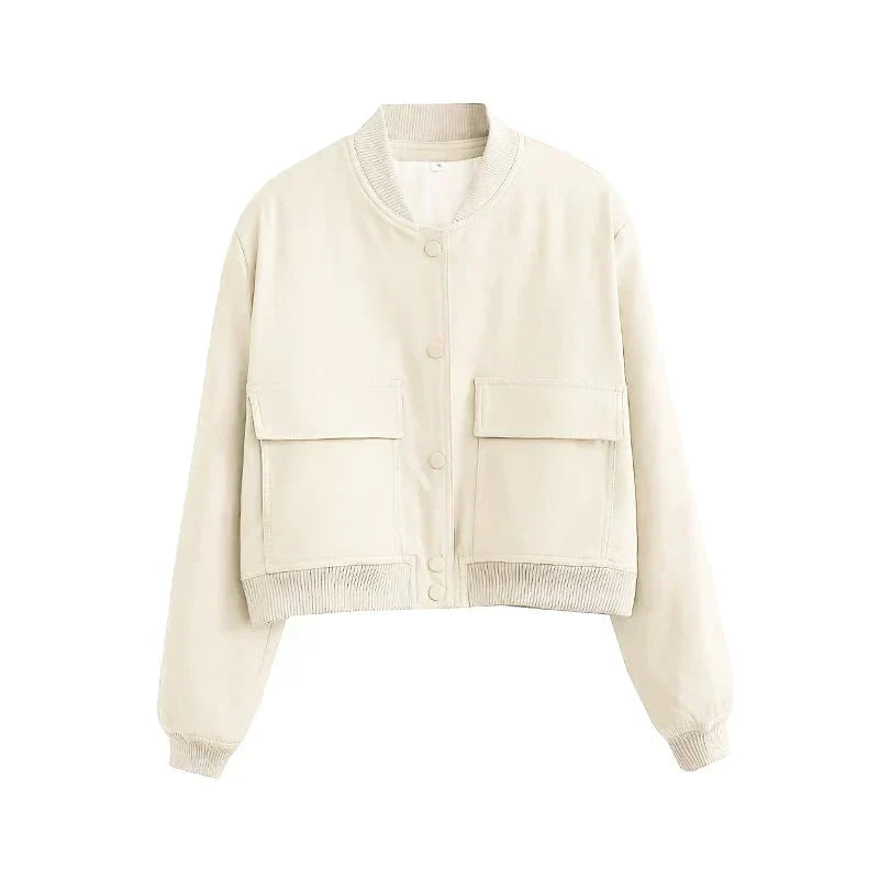 Street-Wave Velvet Bomber Jacket for Women Luxurious Velvet Finish and Flattering Silhouette