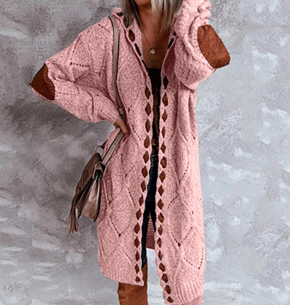 Street Wave Long Knit Cardigan For Women Cozy Boho Open Front Layering With Soft Texture And Warmth