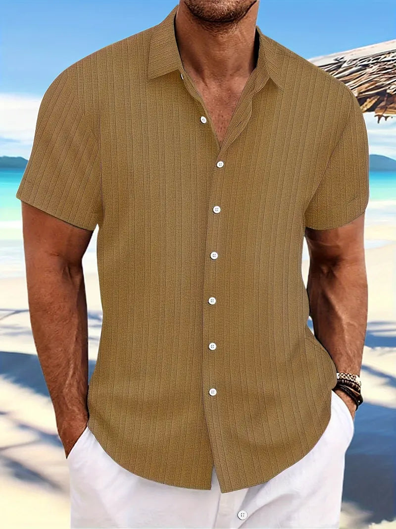 Christiano Shirt Street Wave Modern Relaxed Stripe Design For Fashion Conscious Men