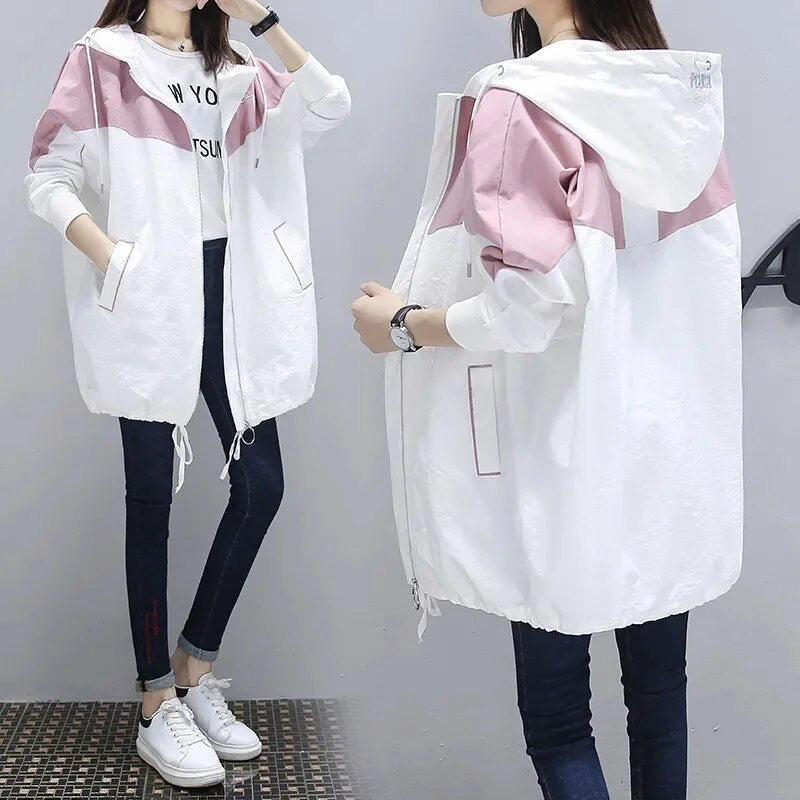 Street-Wave Women Color-Block Hooded Winter Coat Classic Yet Modern With Cozy Pockets And Warmth