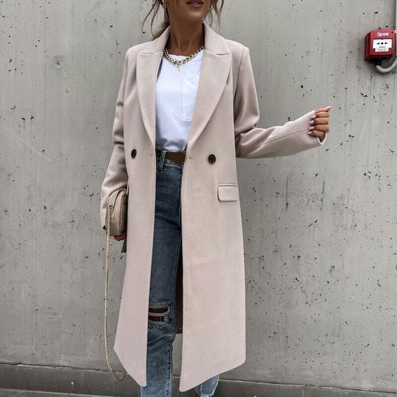 Street-wave Women Camel Wool Coat Timeless Chic Cozy Yet Polished Outerwear For Everyday Elegance