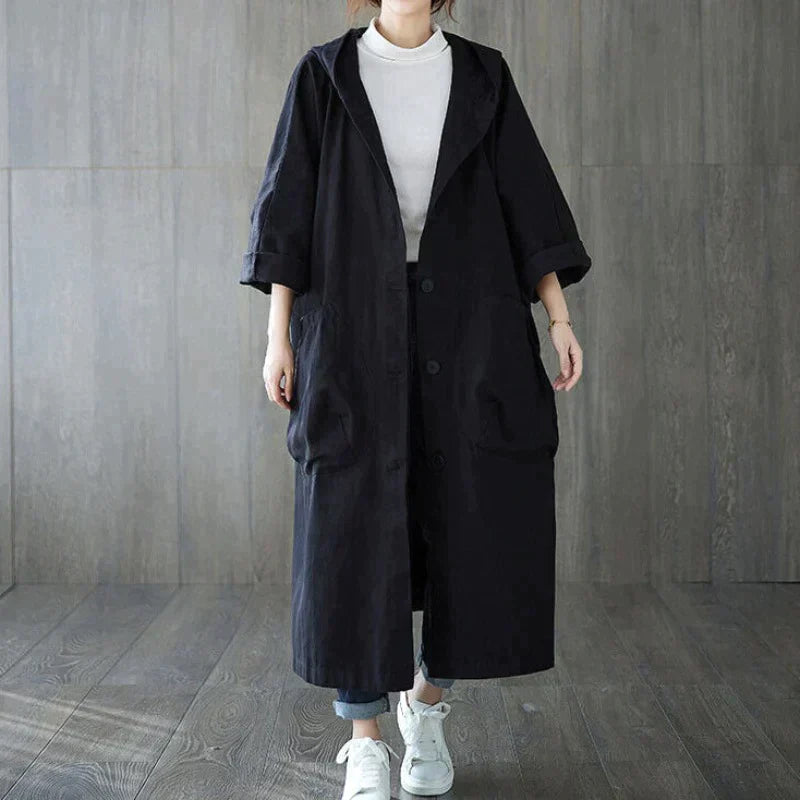 Street-Wave Plus Size Trench Coat For Women Oversized Comfort Spacious Pockets Modern Style