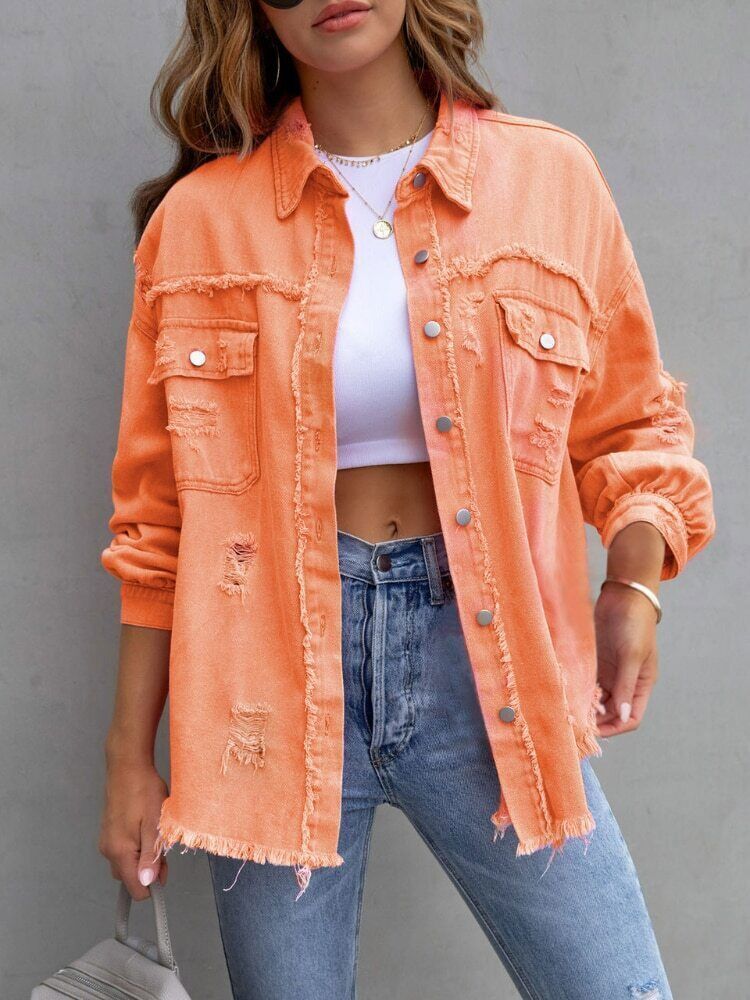 Street Wave Pink Denim Jacket For Women Stylish Comfort