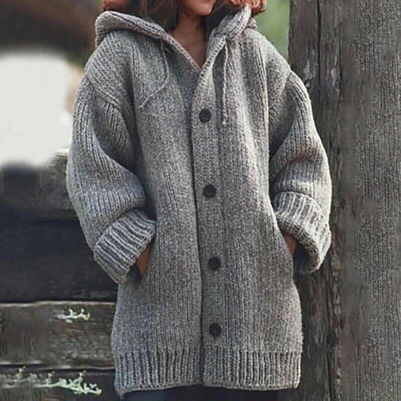 Street-wave Oversized Cardigan for Cozy Comfort and Warm Style for Fashionable Women