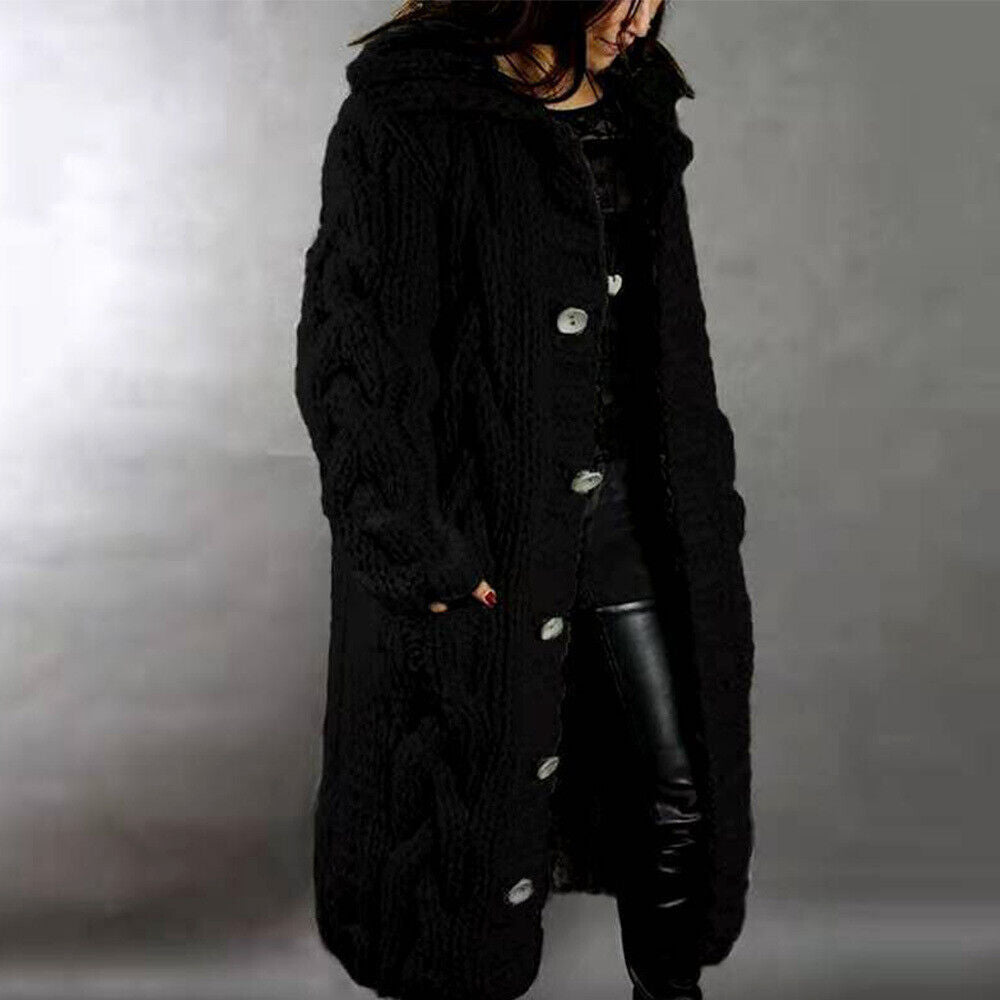 Street-wave Women's Water-Repellent Knit Cardigan Coat With Fashionable Weatherproof Comfort