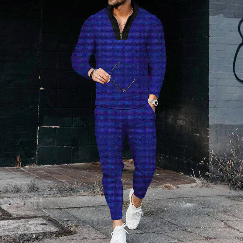 Street-Wave Jack Men’s Casual Zip Top Two-Piece Set For Effortless Style