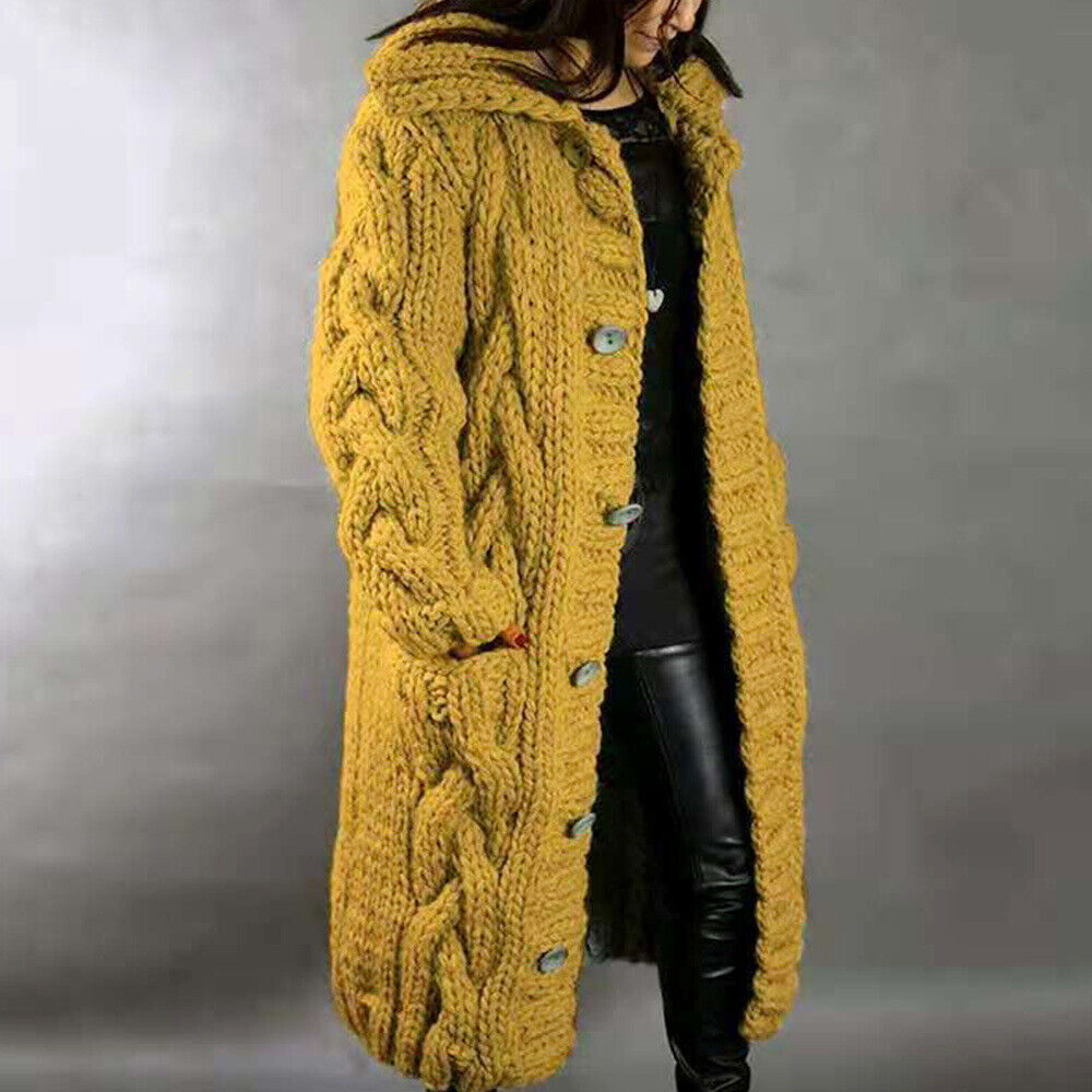 Street-wave Women's Water-Repellent Knit Cardigan Coat With Fashionable Weatherproof Comfort