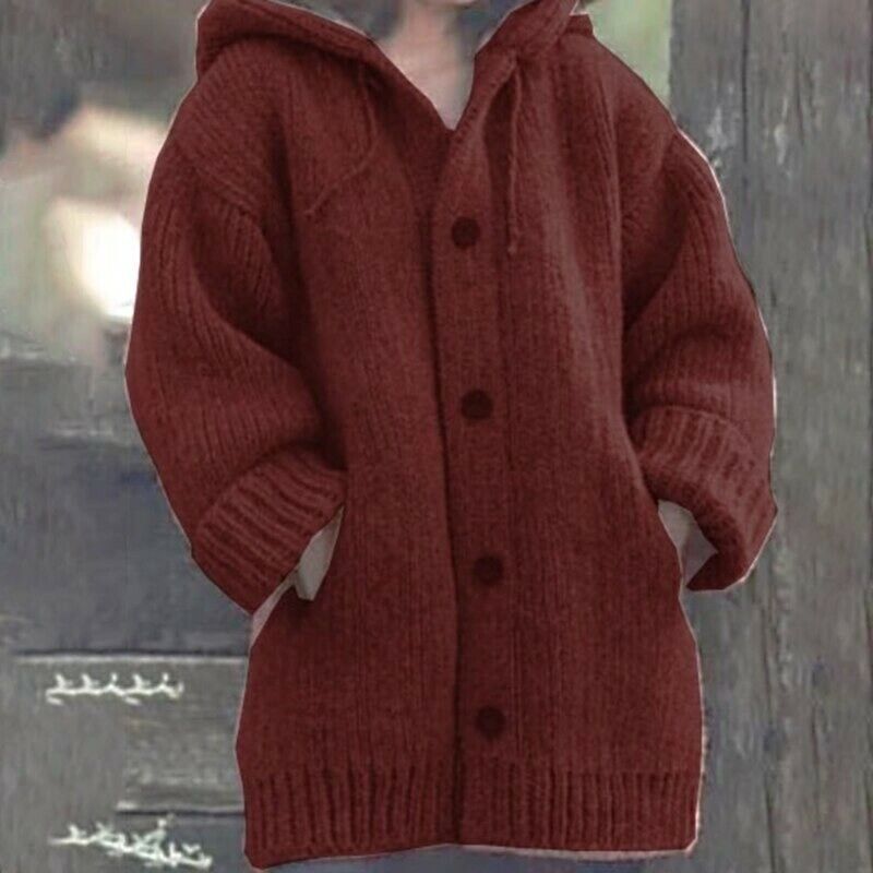 Street-wave Oversized Cardigan for Cozy Comfort and Warm Style for Fashionable Women