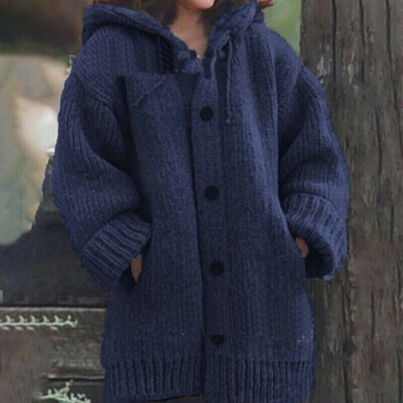 Street-wave Oversized Cardigan for Cozy Comfort and Warm Style for Fashionable Women