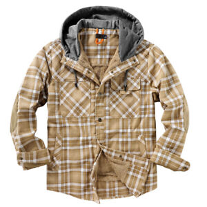 Street-Wave Men's Plaid Jacket Warm Fleece-Lined with Cozy Comfort and Handy Pockets