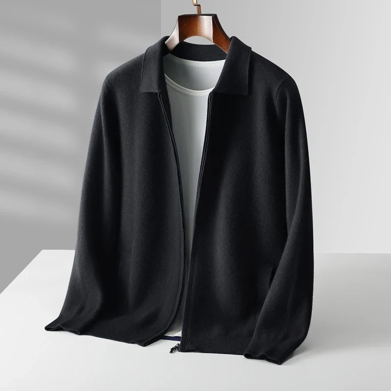 Men's Cashmere Vest Zip Front Regular Fit With Ribbed Edges Soft And Breathable Premium
