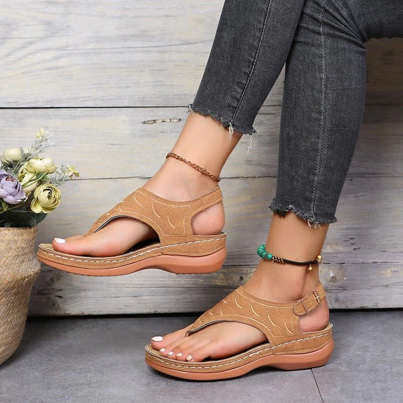 Carole Comfort Sandals With Extra Support For Everyday Women By Street-wave Lightweight Cushioned Footbed All Day Wear