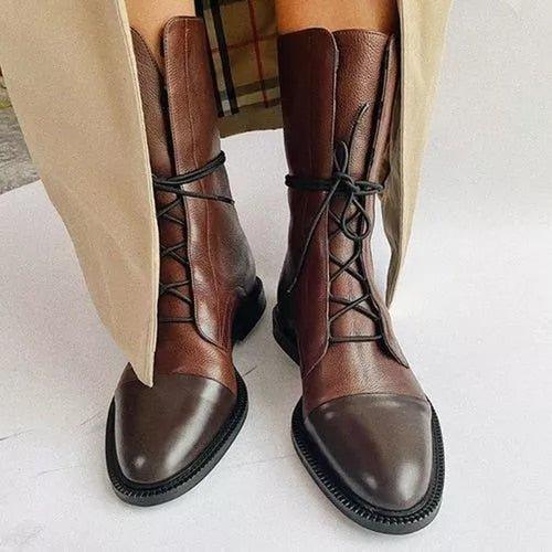 Women's Heeled Boots with Sturdy Sole and Stylish Design