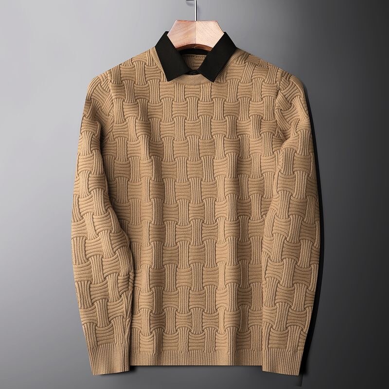 Streetwave Mens Elegant Knit Pullover Marlo Timeless Warmth For Modern Gentlemen