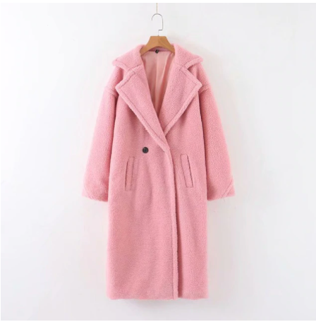 Streetwave Faux Fur Coat Oversized With Turnover Collar Luxury Warm Coat For Women