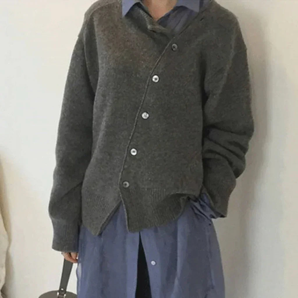 Streetwave Cardigan With Button Details For Women Cozy Layering Essential Fashion