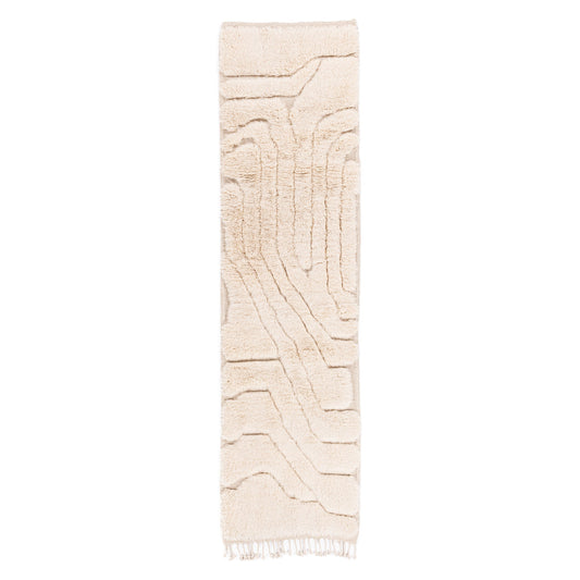 Serene Elevation - Luxury Shag Moroccan Runner Rug - Street-Wave