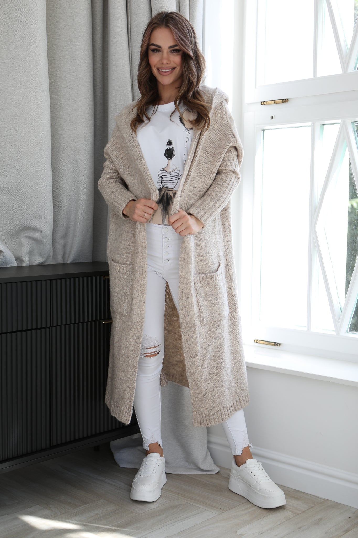 Street-wave Elegant Cardigan for Women Cozy Versatile Knit for Everyday Style Wardrobe Essential