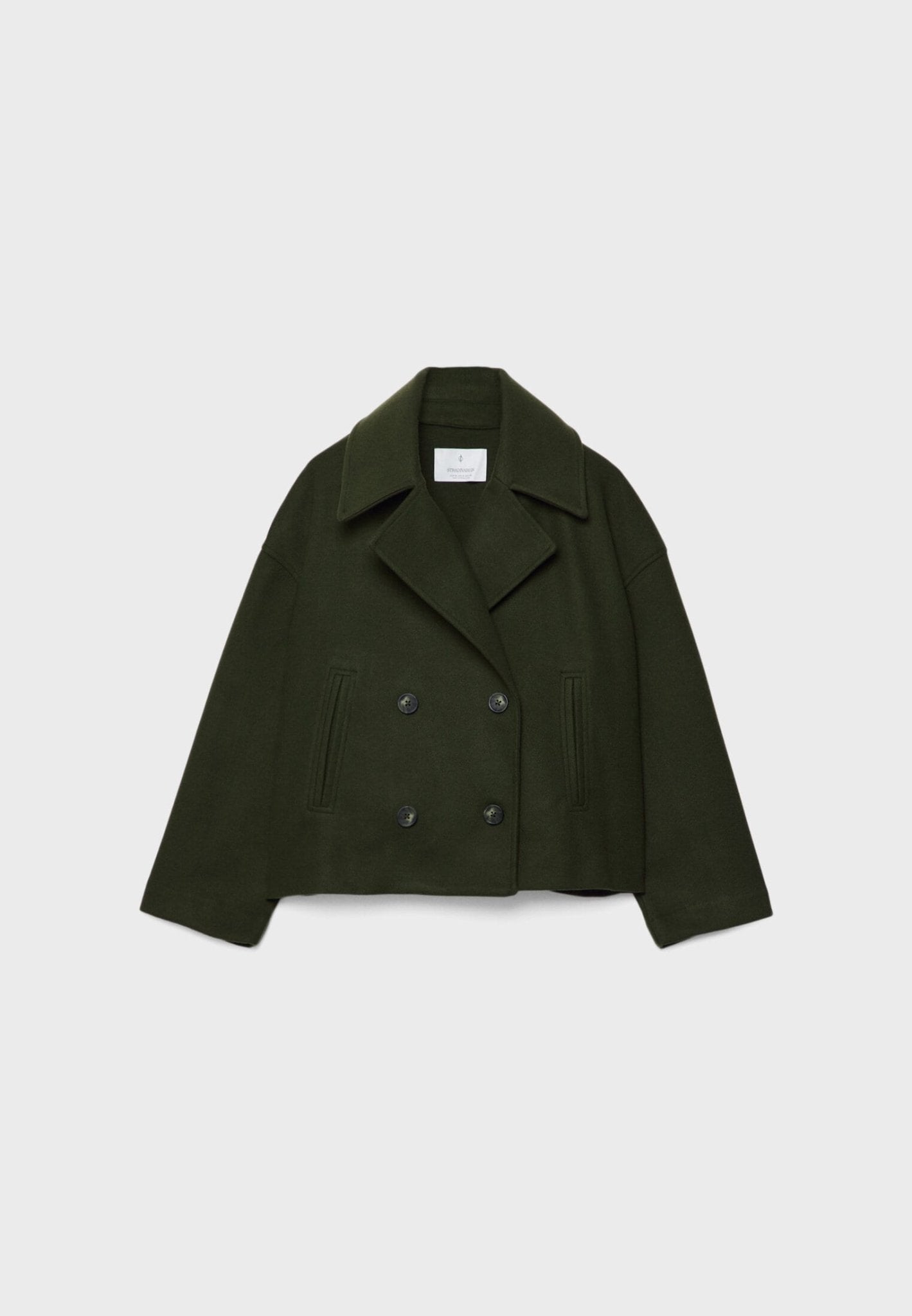 Street-wave Womens Jacket With Button Details, Straight Cut, Versatile Chic Outerwear