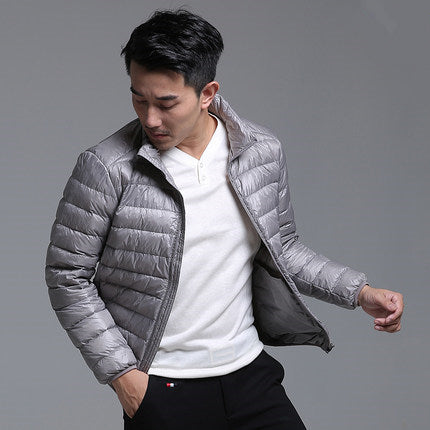 Simon Mens All Season Ultra Lightweight Packable Down Hoodie Jacket Water Resistant Wind Resistant