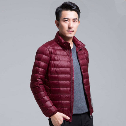 Simon Mens All Season Ultra Lightweight Packable Down Hoodie Jacket Water Resistant Wind Resistant