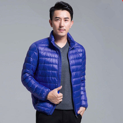 Simon Mens All Season Ultra Lightweight Packable Down Hoodie Jacket Water Resistant Wind Resistant