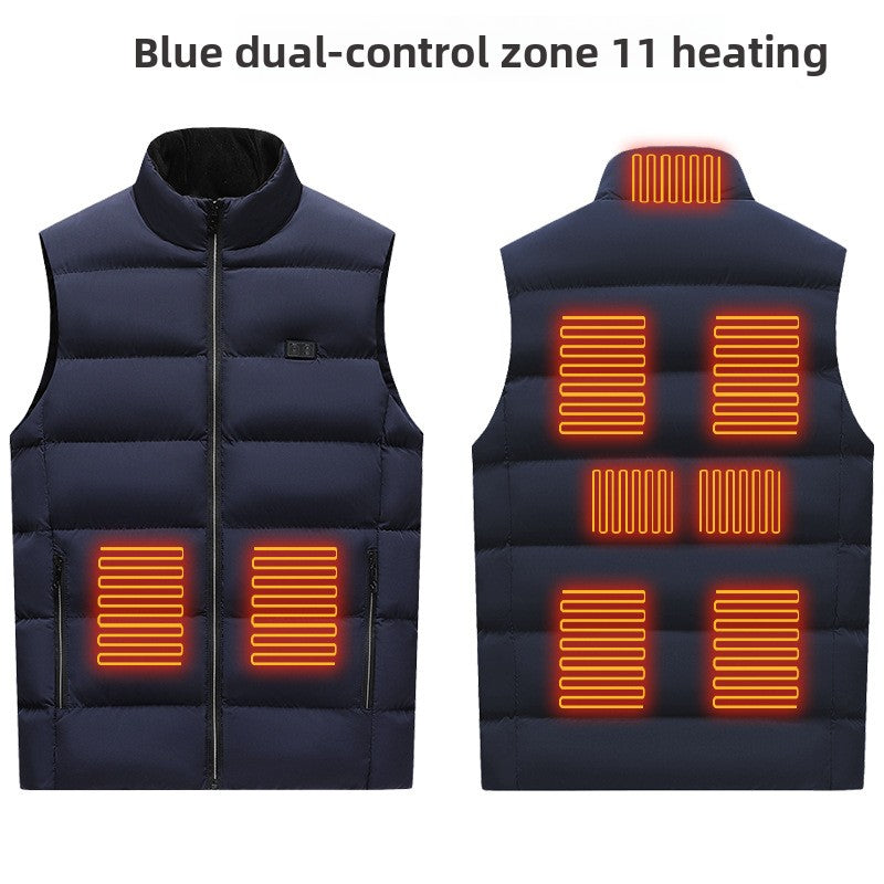 Mutualdropshopping Unisex Smart Heated Vest With App Control And USB Power Bank