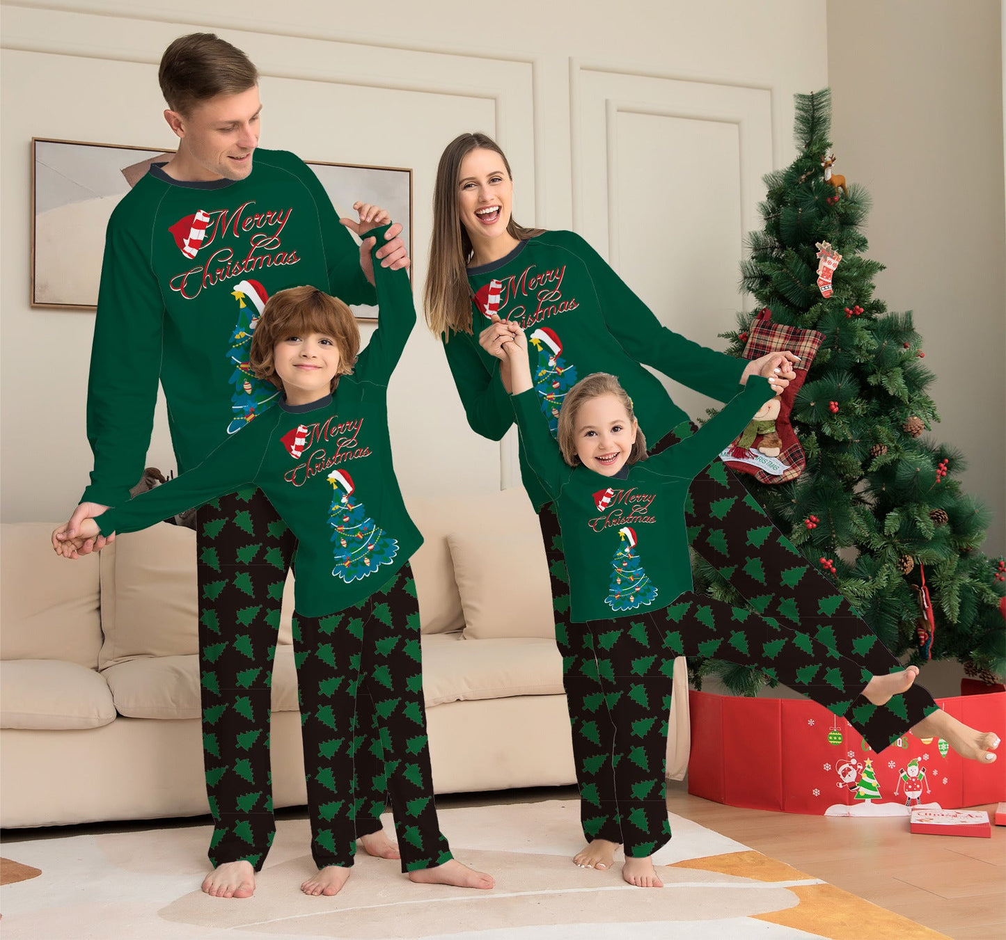 Cozy Family Christmas Pajamas Set For Parents And Kids By Mutualdropshopping