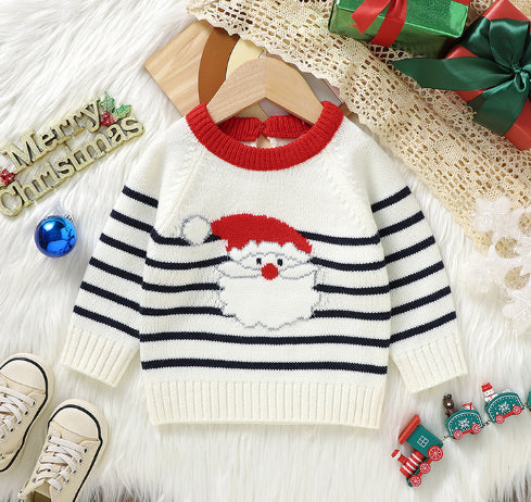 Cozy Kids Sweater Santa Knit Festive Mutualdropshopping