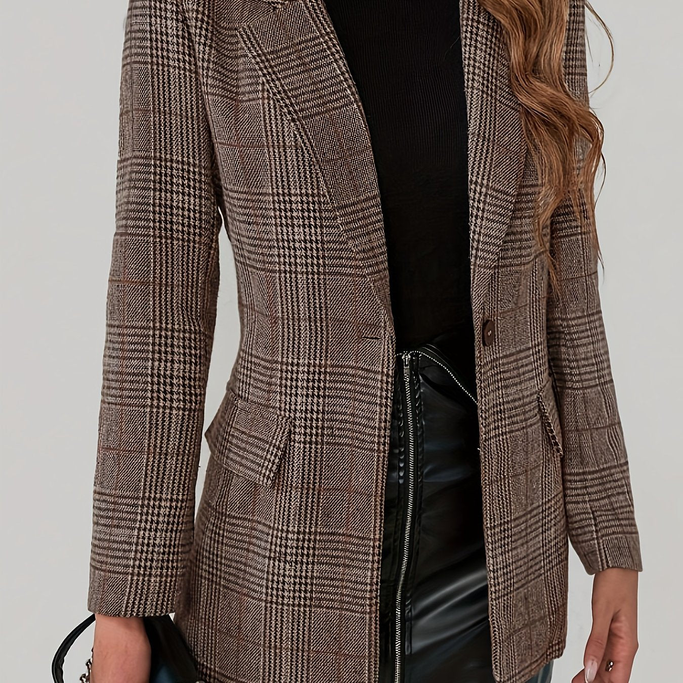 Plaid Lapper Jacket Unisex Cozy MutualDropShopping