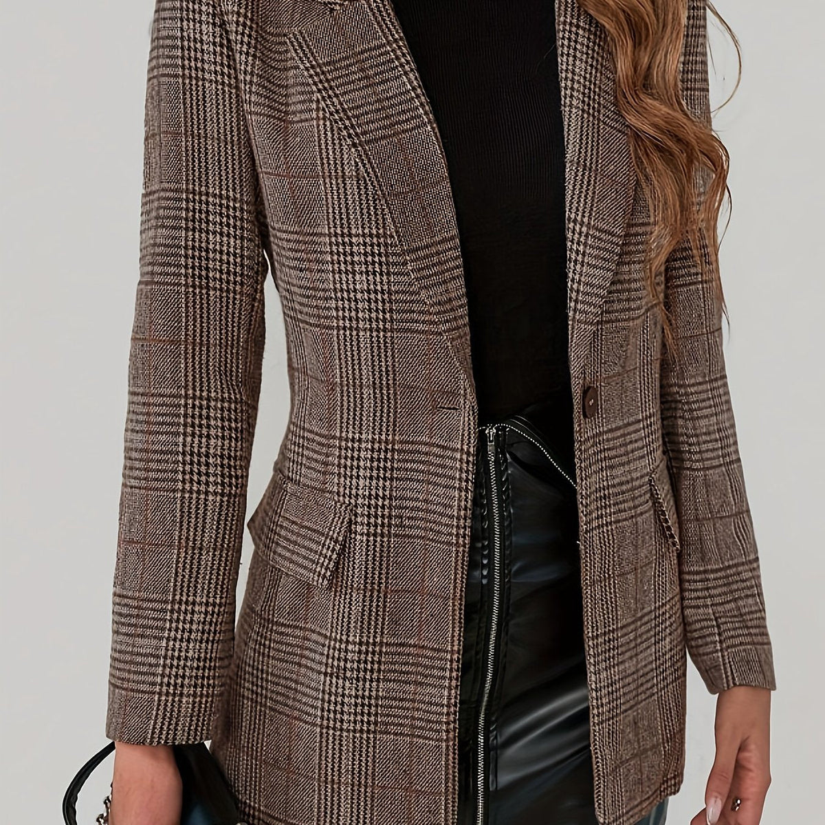 Plaid Lapper Jacket Unisex Cozy MutualDropShopping
