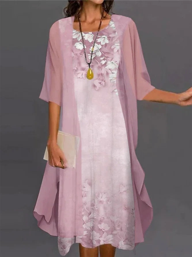 Elegant Mother Of The Bride Dress Lace Chiffon Gown By MutualDropShopping
