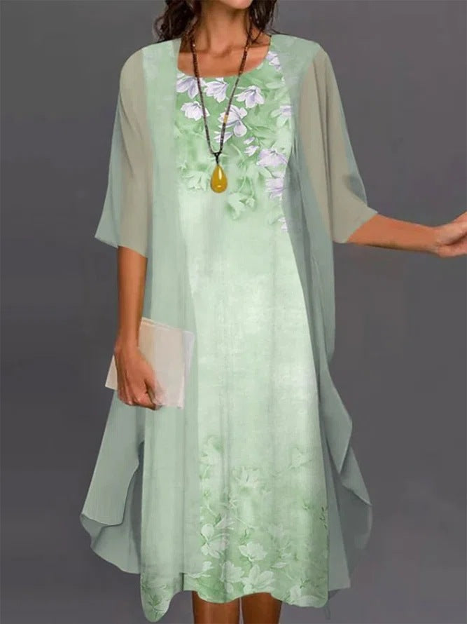 Elegant Mother Of The Bride Dress Lace Chiffon Gown By MutualDropShopping