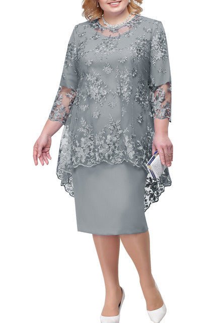 Embroidered Slim Commuter Dress Women Mutualdropshopping