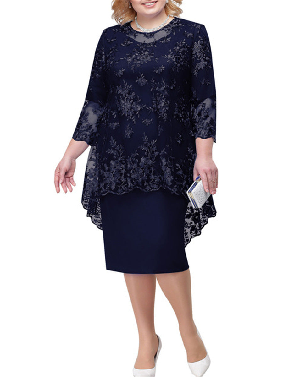 Embroidered Slim Commuter Dress Women Mutualdropshopping