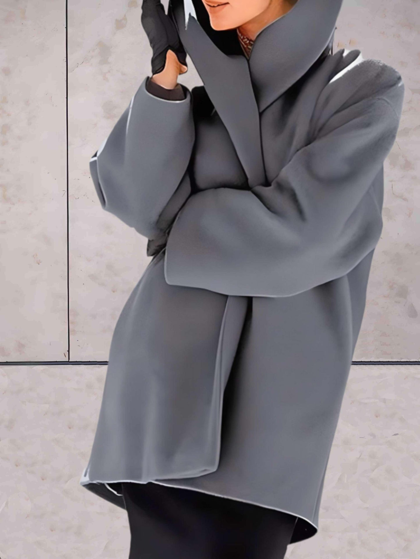 Street-wave Evelyn Hooded Knee-Length Winter Coat For Women Warm Chic One-Button Closure